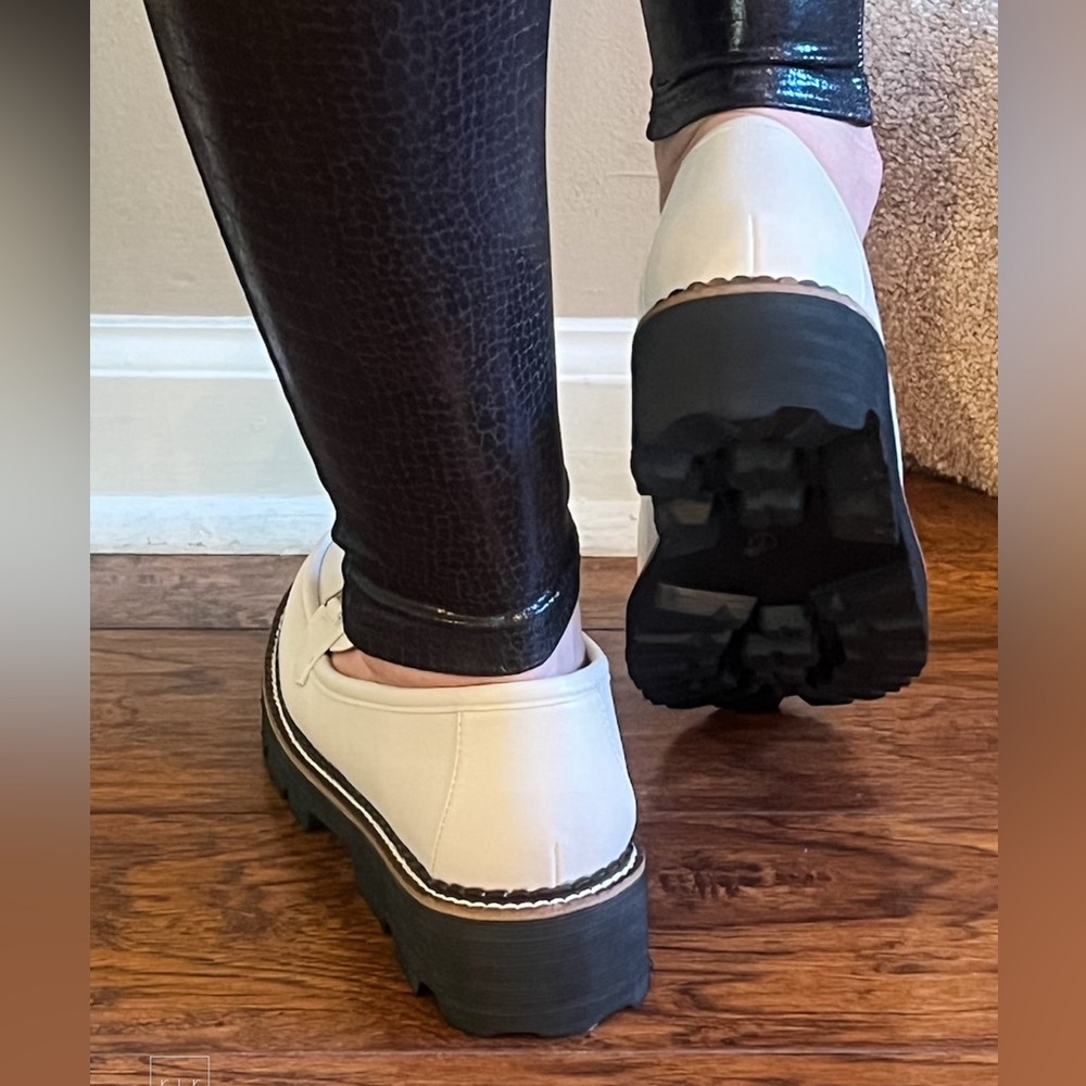 Corkys Cream Loafers with Black Soles - Picture 6 of 6